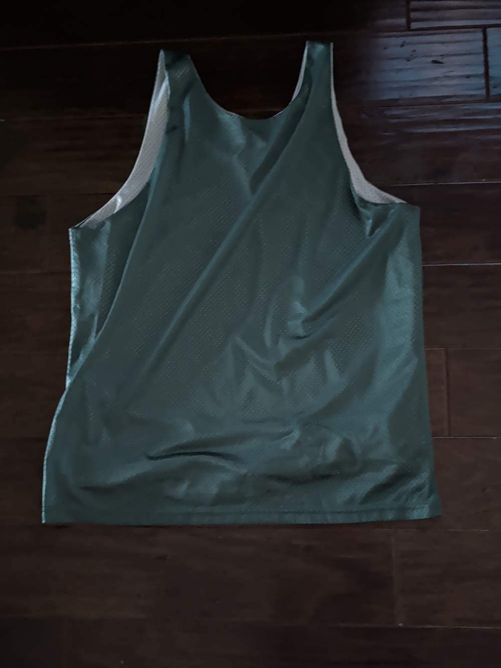 Vintage Converse Mesh Spellout Green REVERSIBLE GREY BLANK TANKTOP - Picture 5 of 8